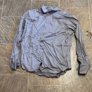 Men's Blue Patterned Shirt